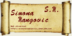 Simona Mangović vizit kartica